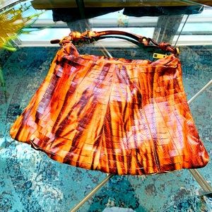 ✨Steven By Steve Madden✨ Caramel & Brown Leather Textured Shoulder Bag